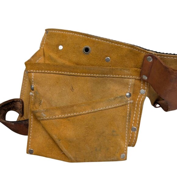 Master Mechanic Leather Tool Belt Master MM370X-3 Double Pouch Adjustable - Picture 11 of 16